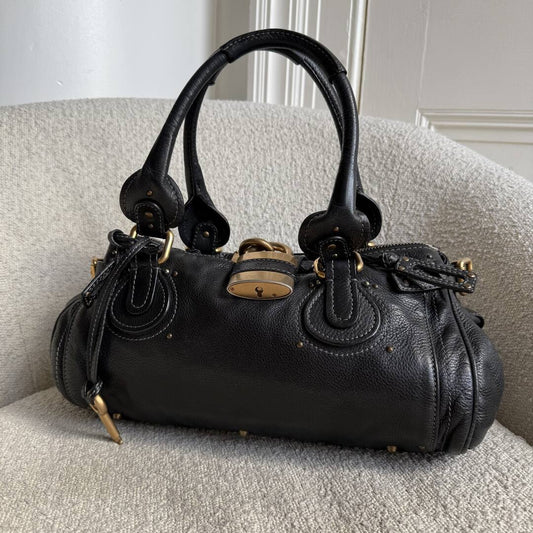 Chloe Paddington Leather Black Handbag
