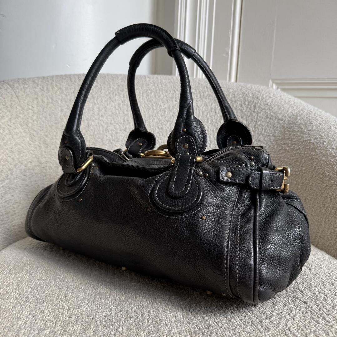 Chloe Paddington Leather Black Handbag