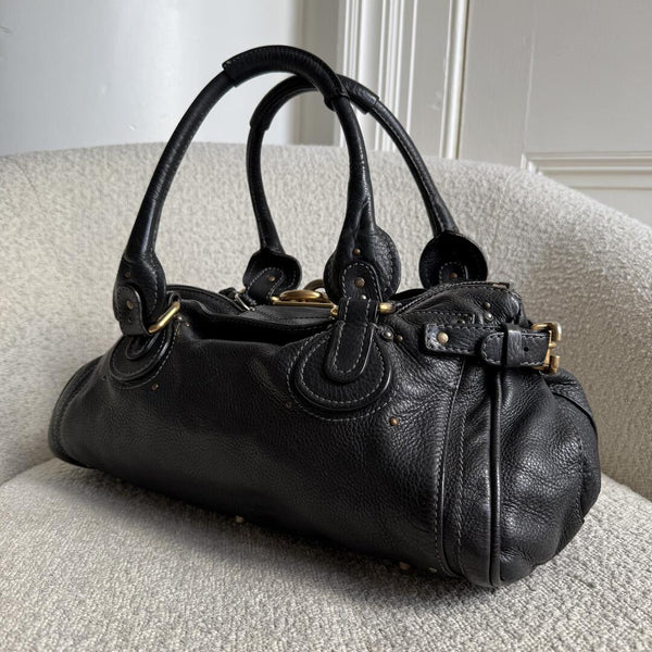 Chloe Paddington Leather Black Handbag