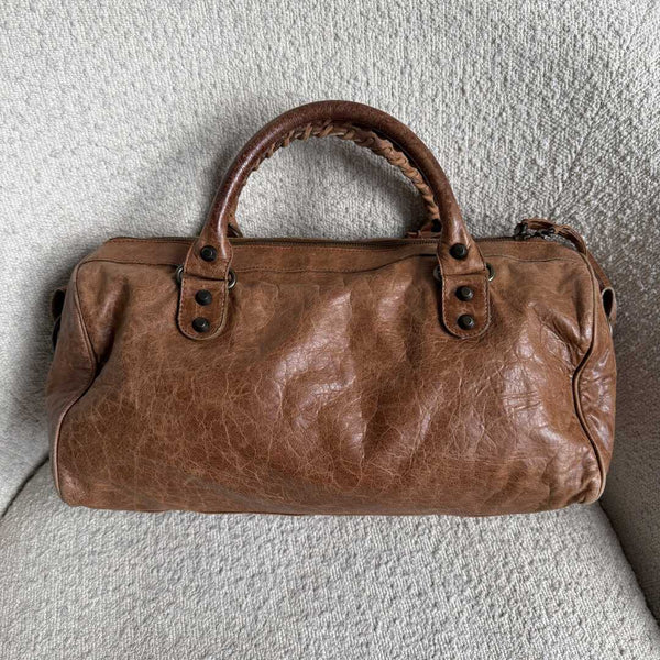 2003 Balenciaga The Twiggy Brown Leather Handbag
