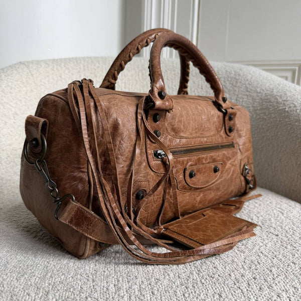 2003 Balenciaga The Twiggy Brown Leather Handbag