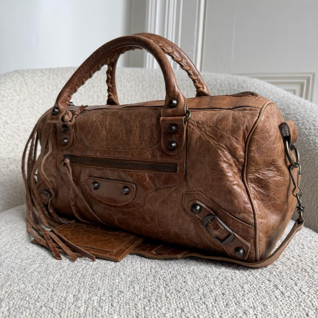 2003 Balenciaga The Twiggy Brown Leather Handbag