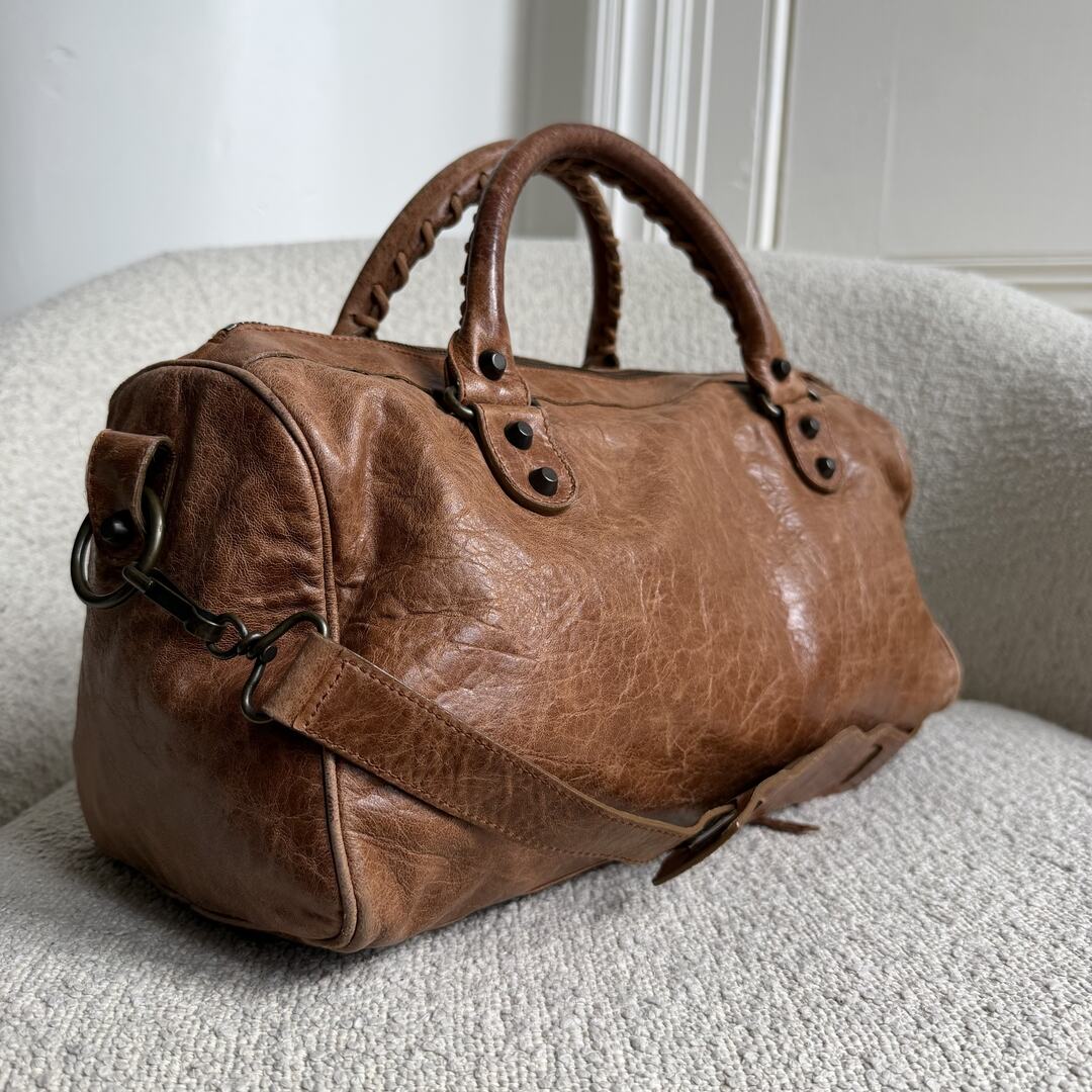 2003 Balenciaga The Twiggy Brown Leather Handbag