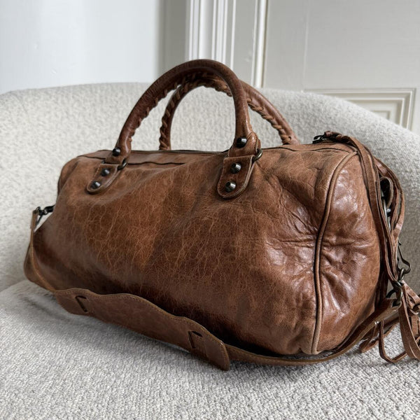 2003 Balenciaga The Twiggy Brown Leather Handbag