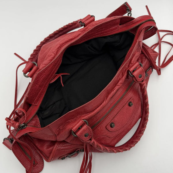 2015 Balenciaga City Leather Red Handbag