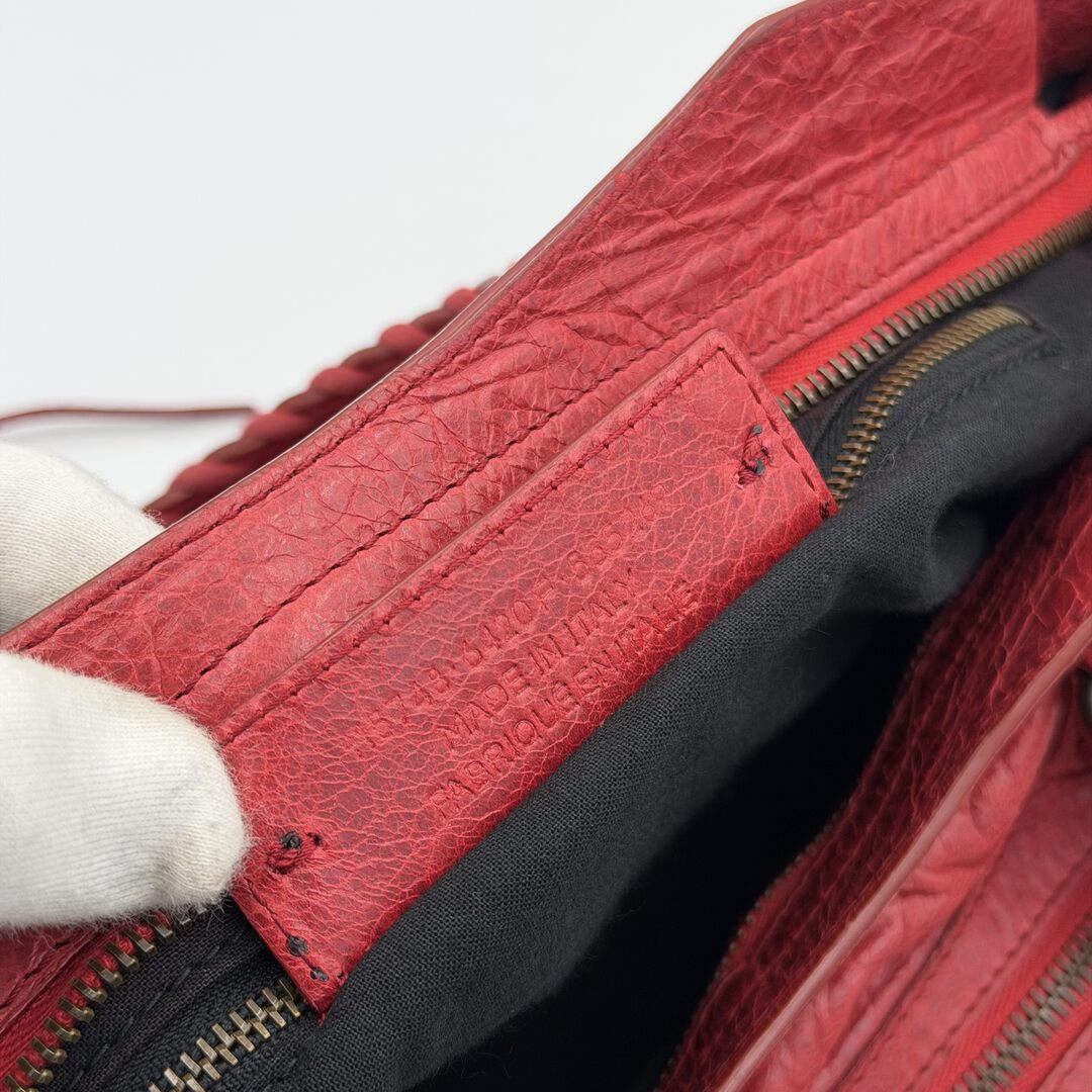 2015 Balenciaga City Leather Red Handbag