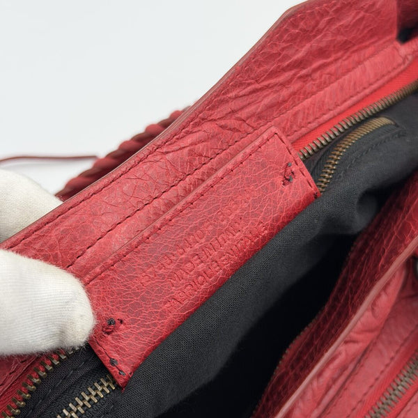 2015 Balenciaga City Leather Red Handbag