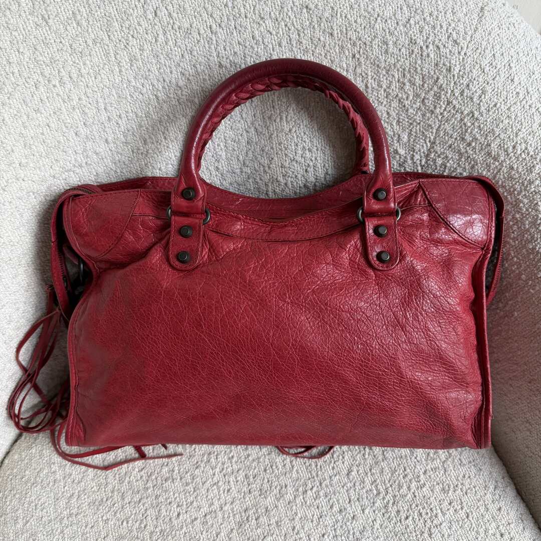 2015 Balenciaga City Leather Red Handbag