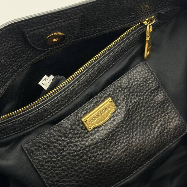 Miu Miu Vitello Black Leather Tote Bag