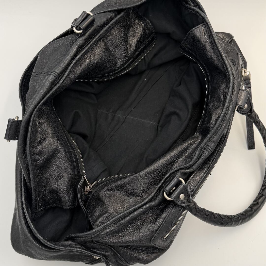 2014 Balenciaga Motocross Classic Bridge Black Leather Bag