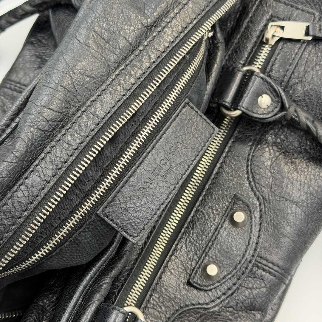 2014 Balenciaga Motocross Classic Bridge Black Leather Bag