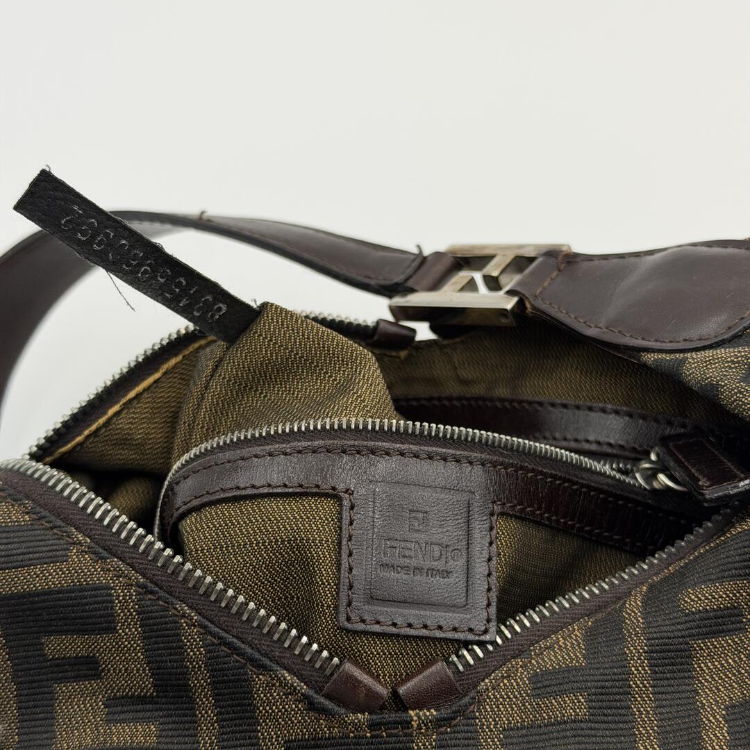 Fendi Zucca Canvas Brown Shoulder Bag