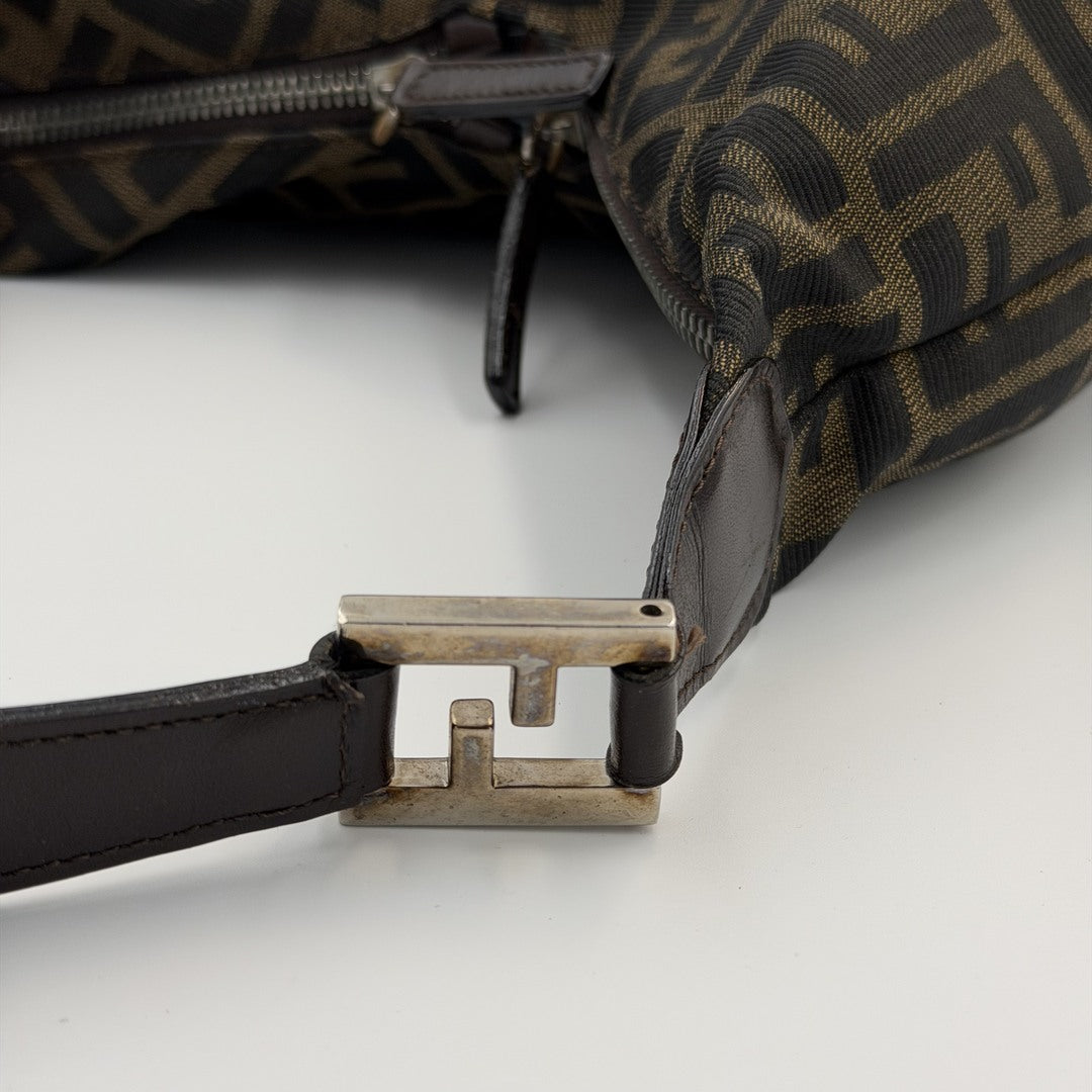 Fendi Zucca Canvas Brown Shoulder Bag