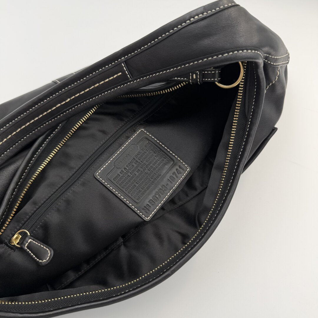 Coach Hobo XL Leather Black Shoulder Bag