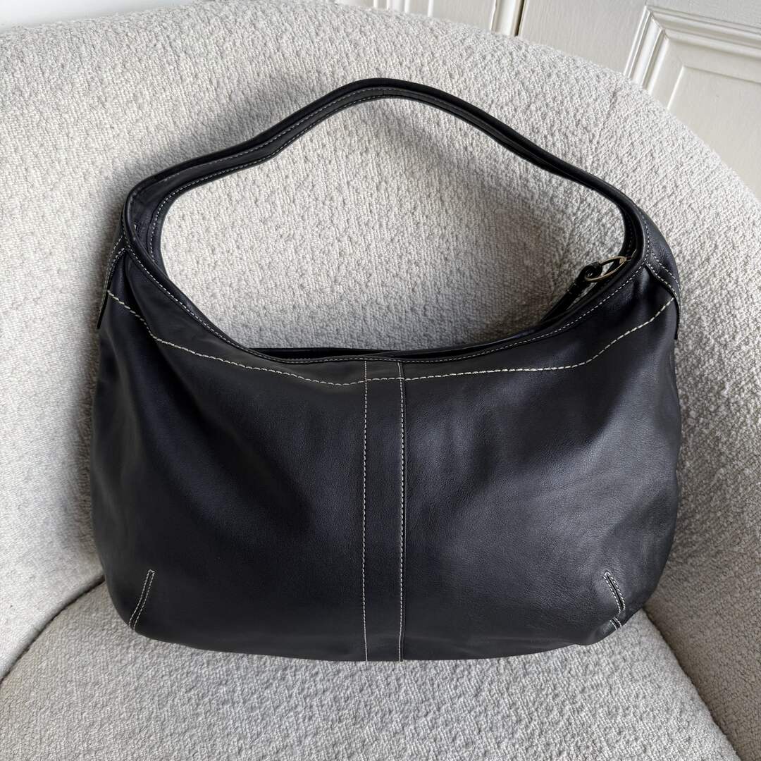 Coach Hobo XL Leather Black Shoulder Bag