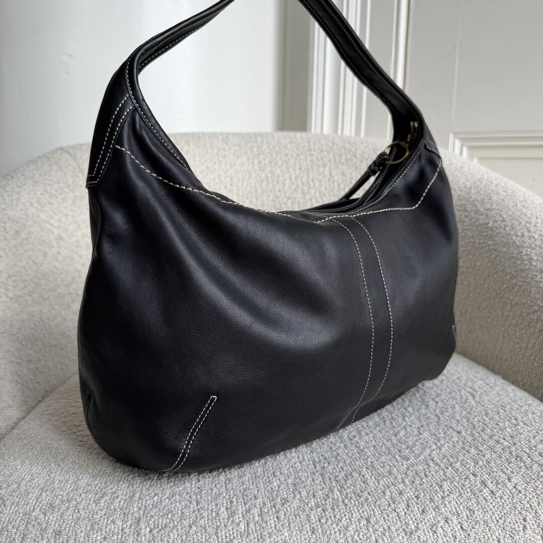 Coach Hobo XL Leather Black Shoulder Bag