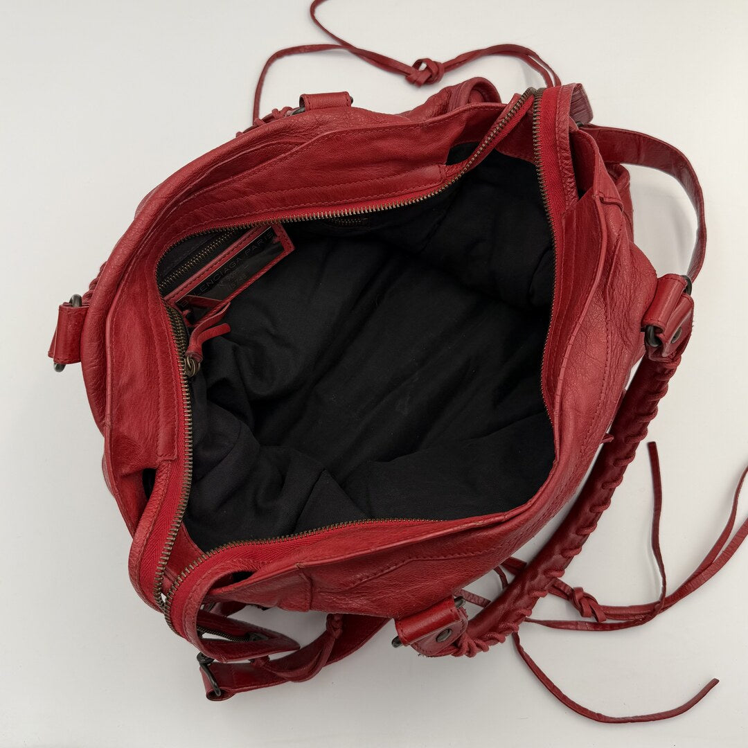 2012 Balenciaga City Leather Red Handbag