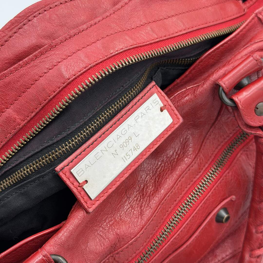 2012 Balenciaga City Leather Red Handbag