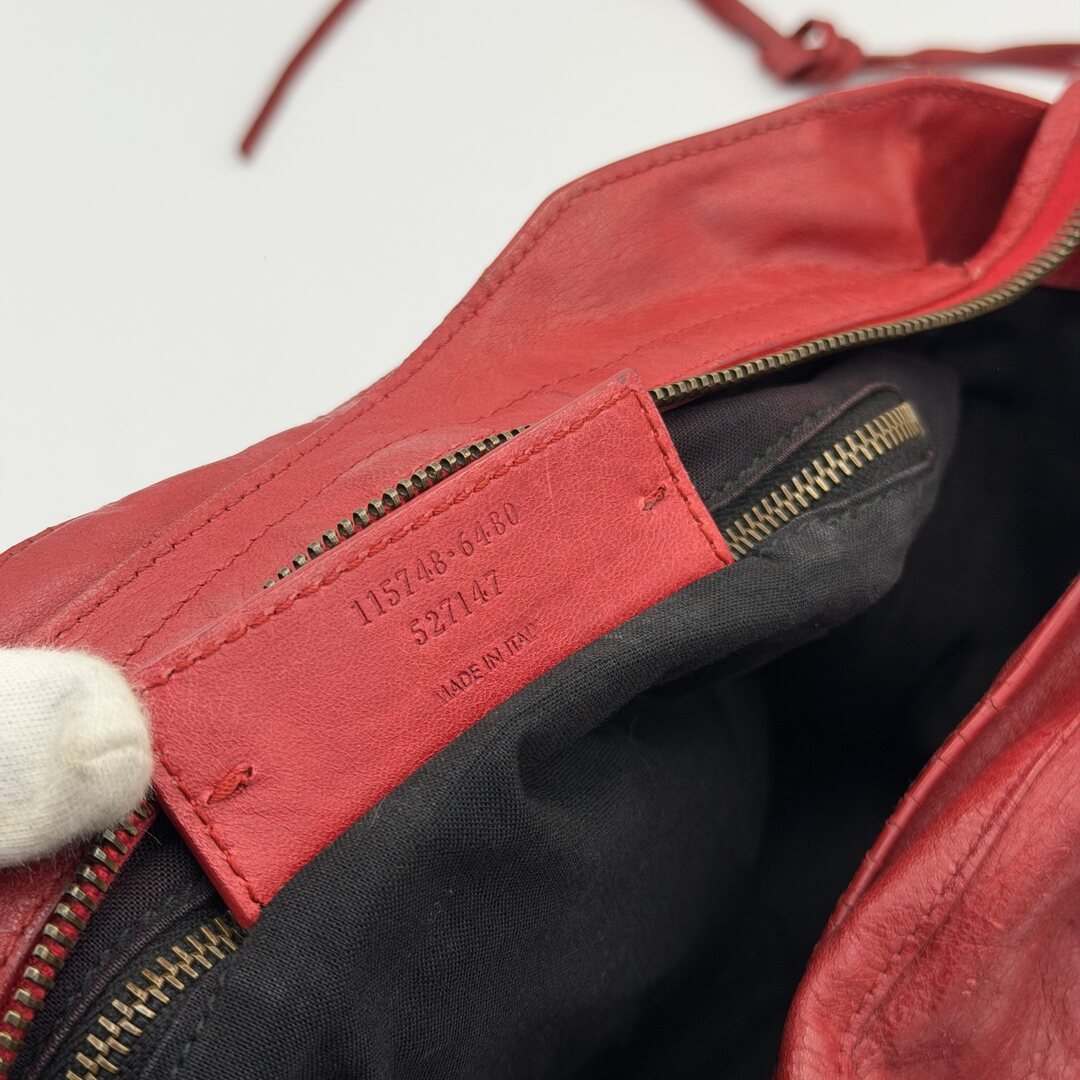 2012 Balenciaga City Leather Red Handbag