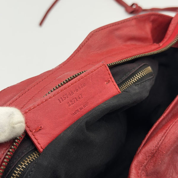 2012 Balenciaga City Leather Red Handbag