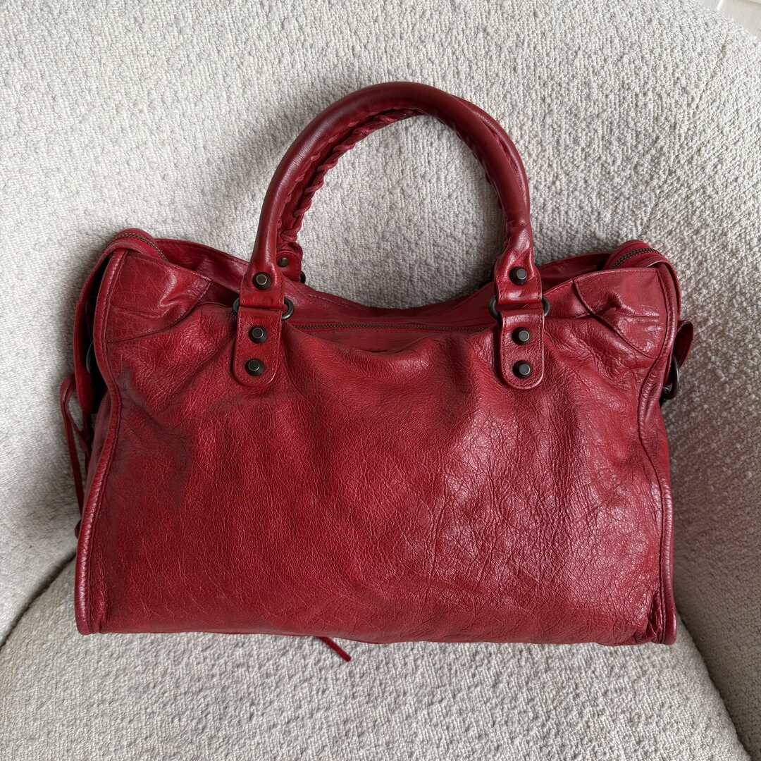 2012 Balenciaga City Leather Red Handbag