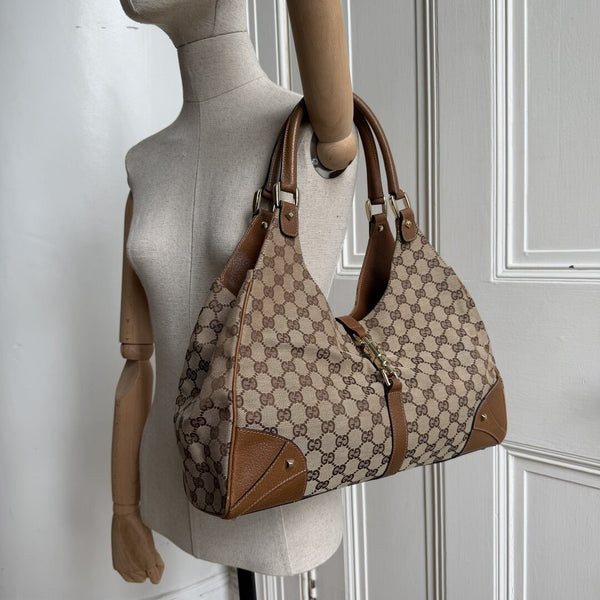 Gucci GG Jackie Hobo Brown Shoulder Bag