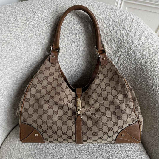 Gucci GG Jackie Hobo Brown Shoulder Bag