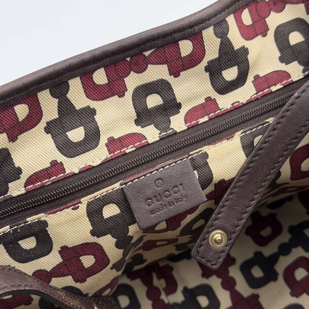 Gucci Guccissima Abbey Leather Brown Tote Bag