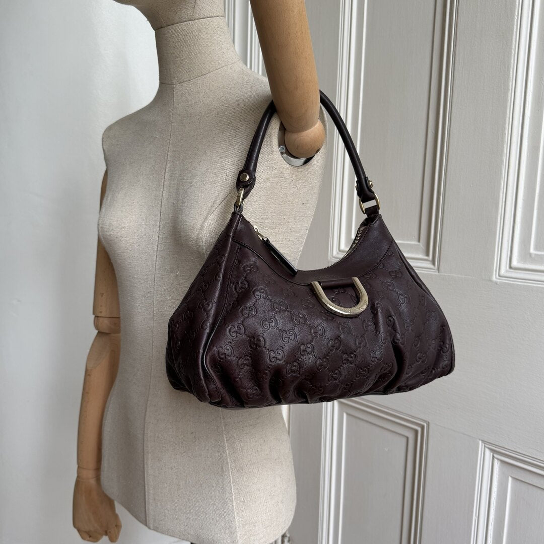 Gucci Guccissima Abbey Brown Shoulder Bag