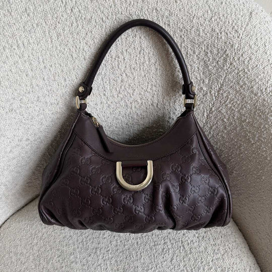 Gucci Guccissima Abbey Brown Shoulder Bag