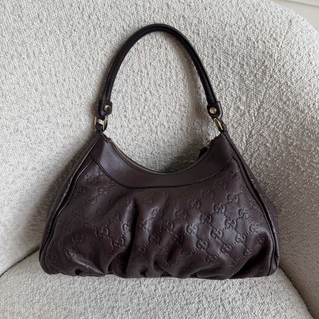 Gucci Guccissima Abbey Brown Shoulder Bag