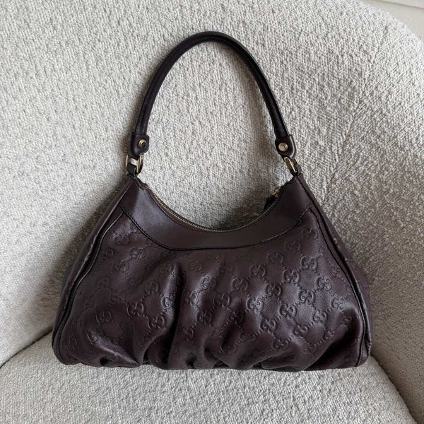 Gucci Guccissima Abbey Brown Shoulder Bag