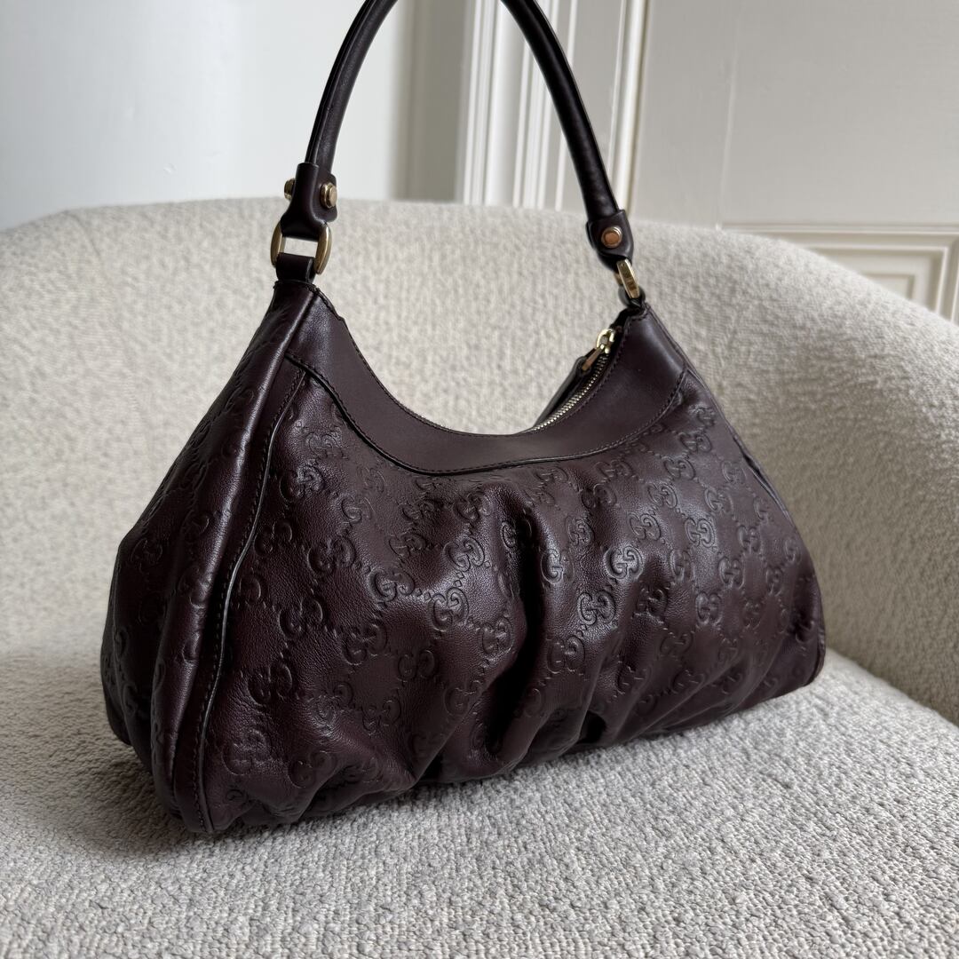 Gucci Guccissima Abbey Brown Shoulder Bag