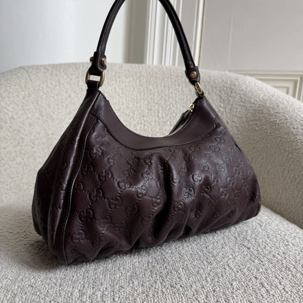 Gucci Guccissima Abbey Brown Shoulder Bag