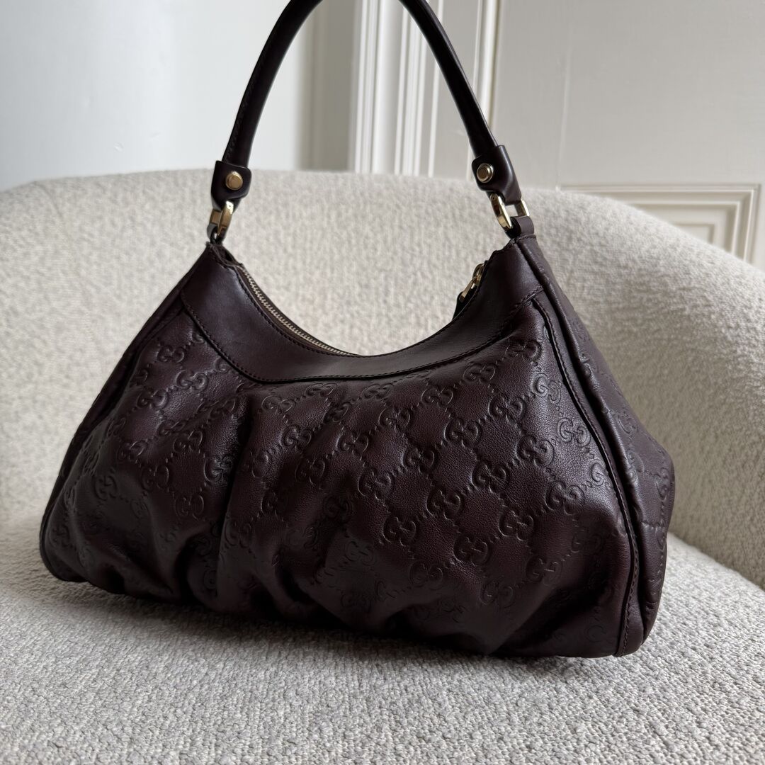 Gucci Guccissima Abbey Brown Shoulder Bag