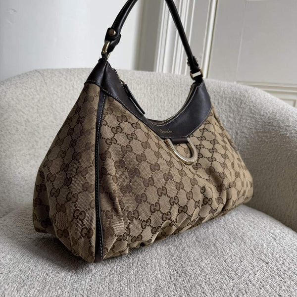 Gucci GG Canvas Abbey Brown Shoulder Bag