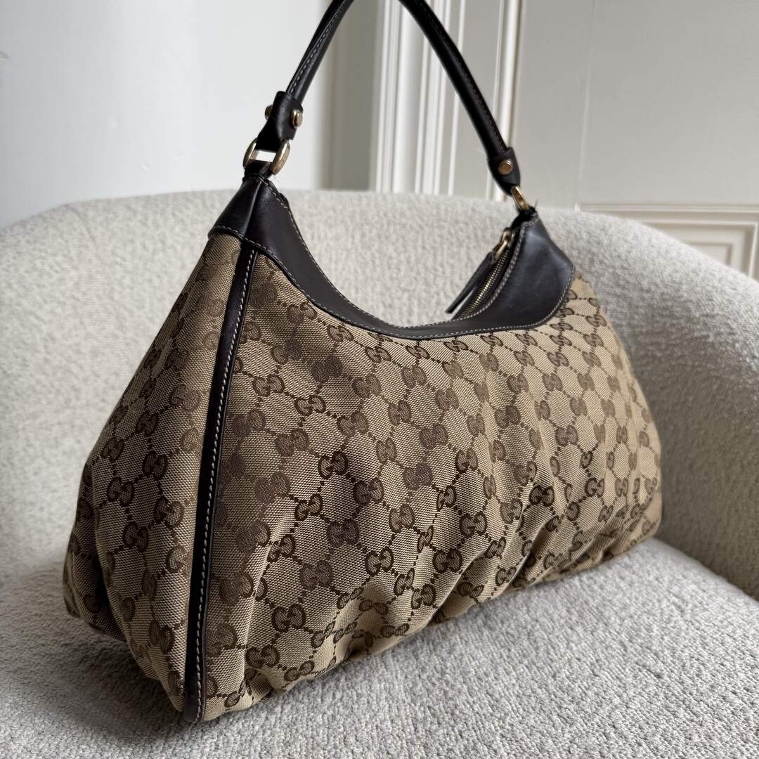 Gucci GG Canvas Abbey Brown Shoulder Bag
