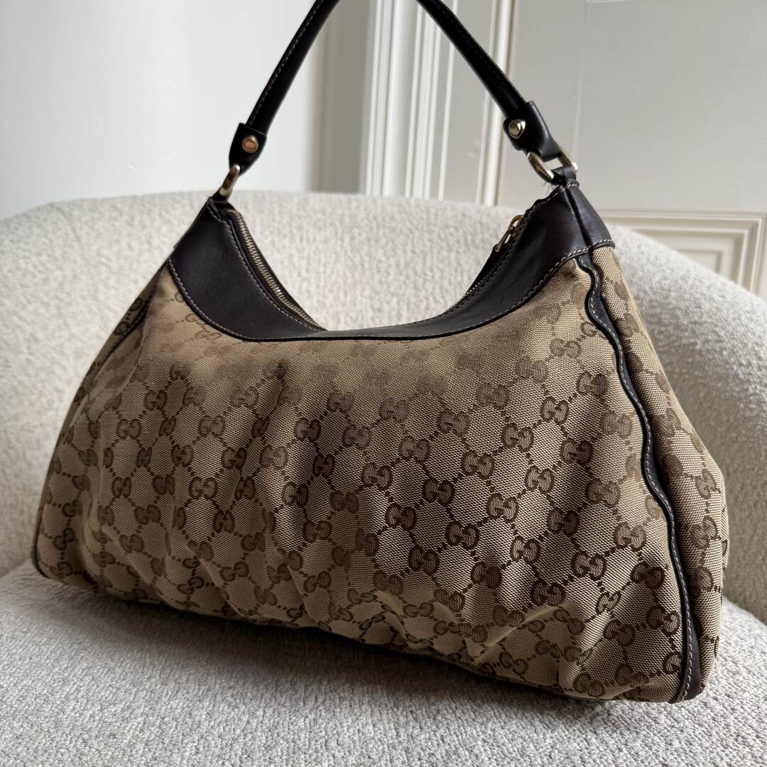 Gucci GG Canvas Abbey Brown Shoulder Bag
