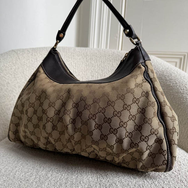Gucci GG Canvas Abbey Brown Shoulder Bag
