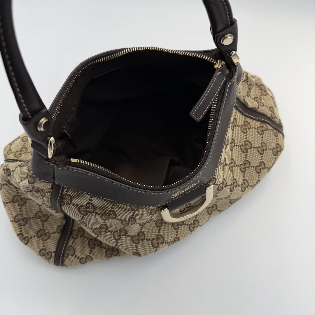 Gucci GG Canvas Abbey Brown Shoulder Bag