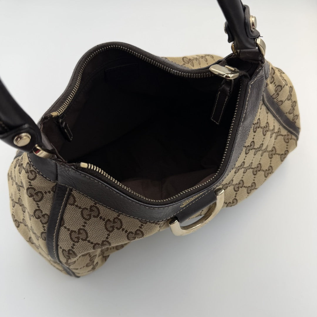 Gucci GG Canvas Abbey Brown Shoulder Bag