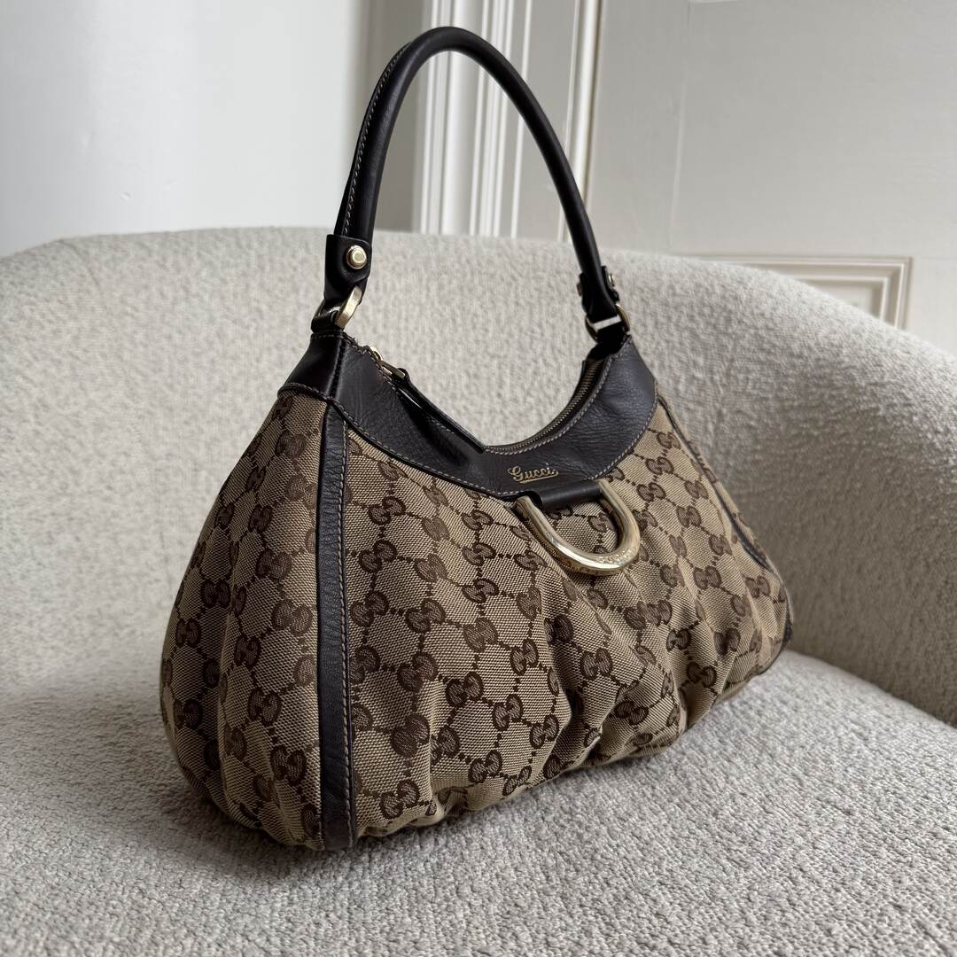 Gucci GG Canvas Abbey Brown Shoulder Bag