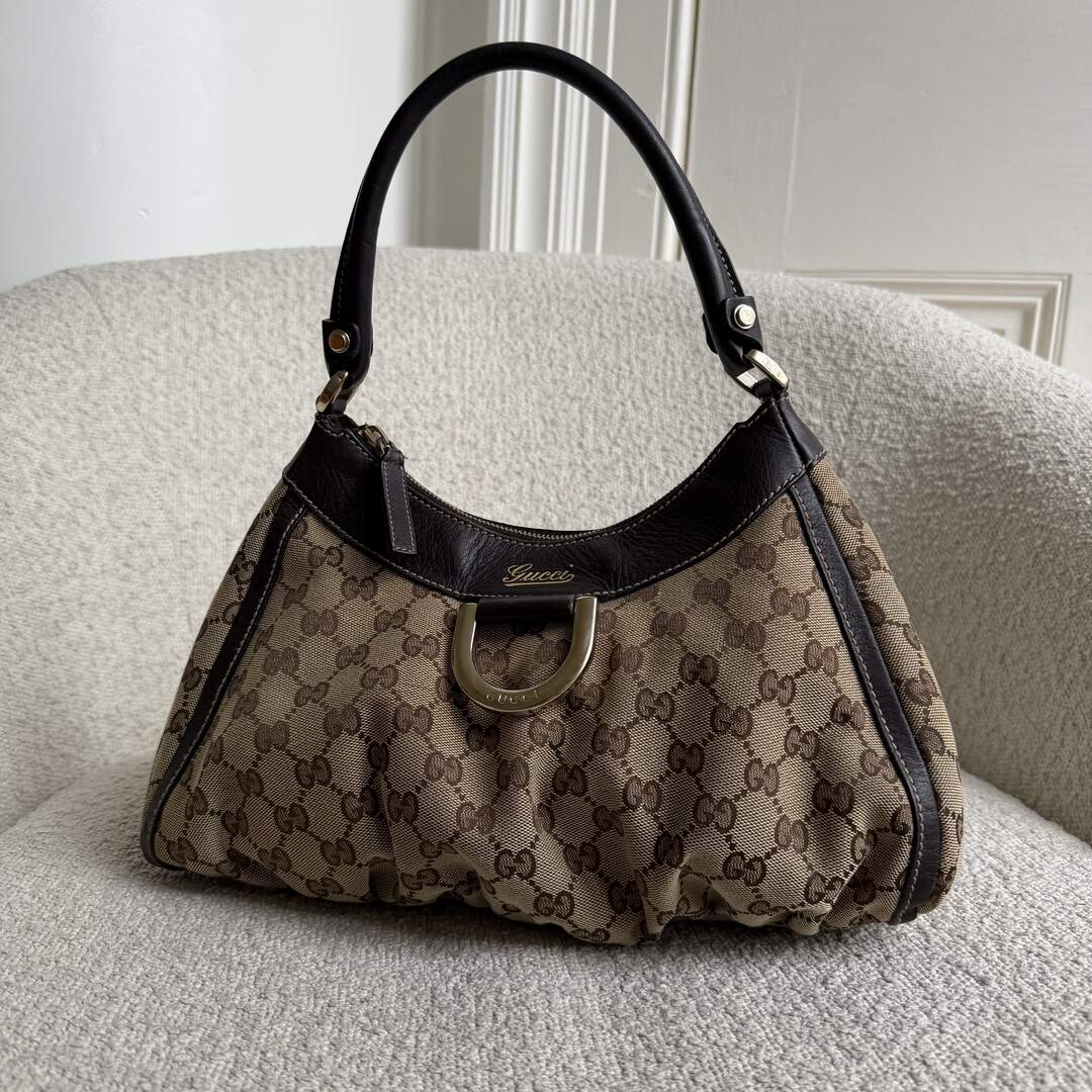 Gucci GG Canvas Abbey Brown Shoulder Bag
