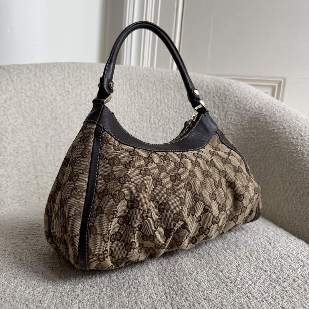Gucci GG Canvas Abbey Brown Shoulder Bag