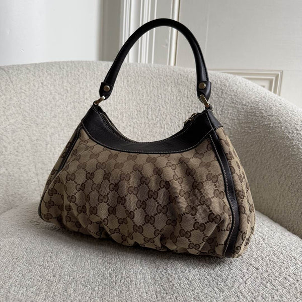 Gucci GG Canvas Abbey Brown Shoulder Bag