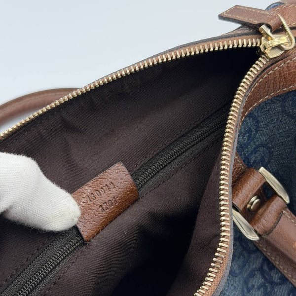 Gucci GG Denim Mini Abbey Boston Shoulder Bag