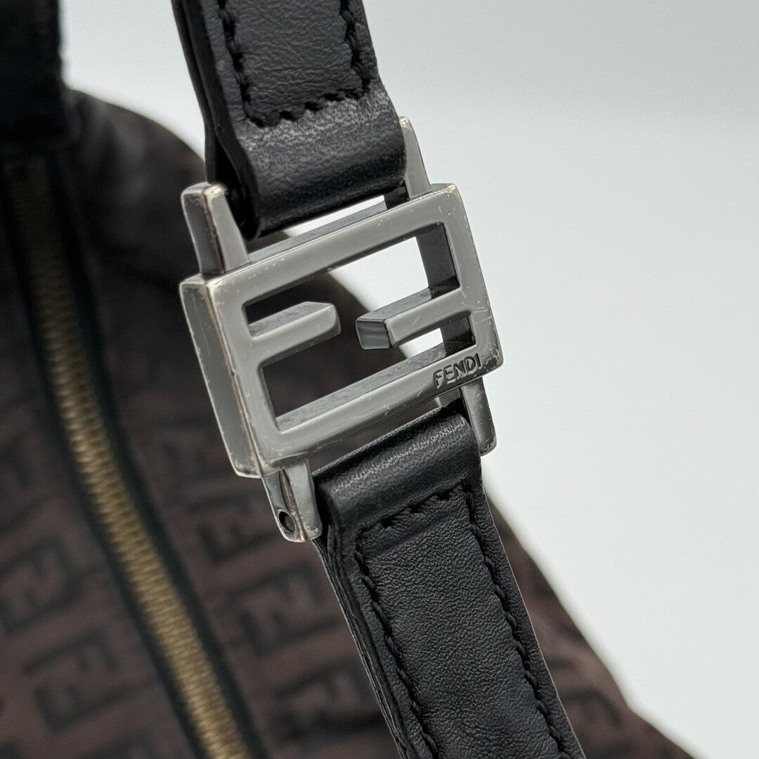 Fendi Zucchino Monogram Hobo Brown Shoulder Bag