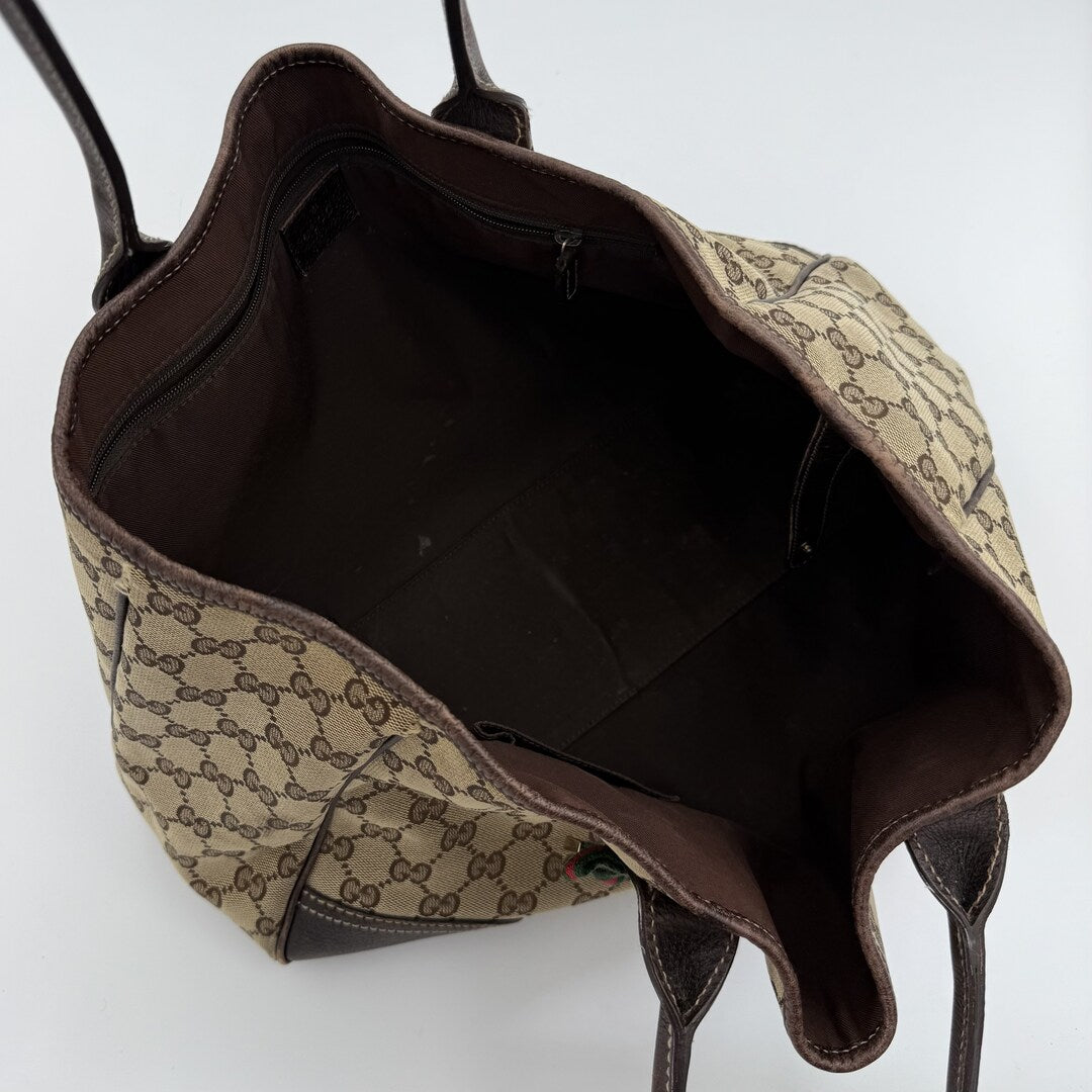Gucci GG Canvas Princy Brown Tote Bag