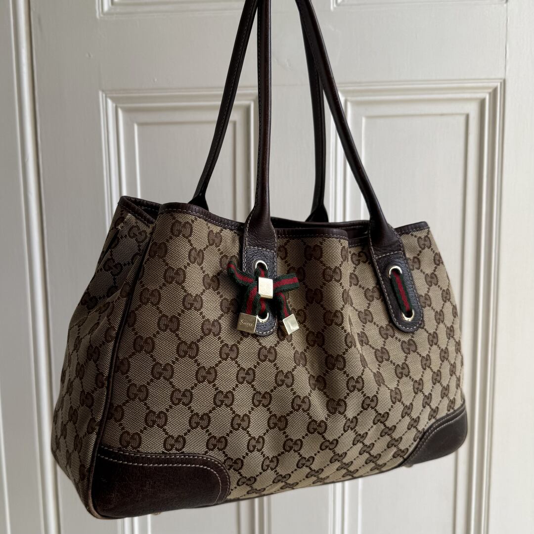 Gucci GG Canvas Princy Brown Tote Bag