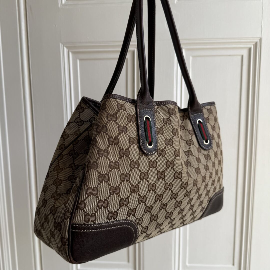 Gucci GG Canvas Princy Brown Tote Bag